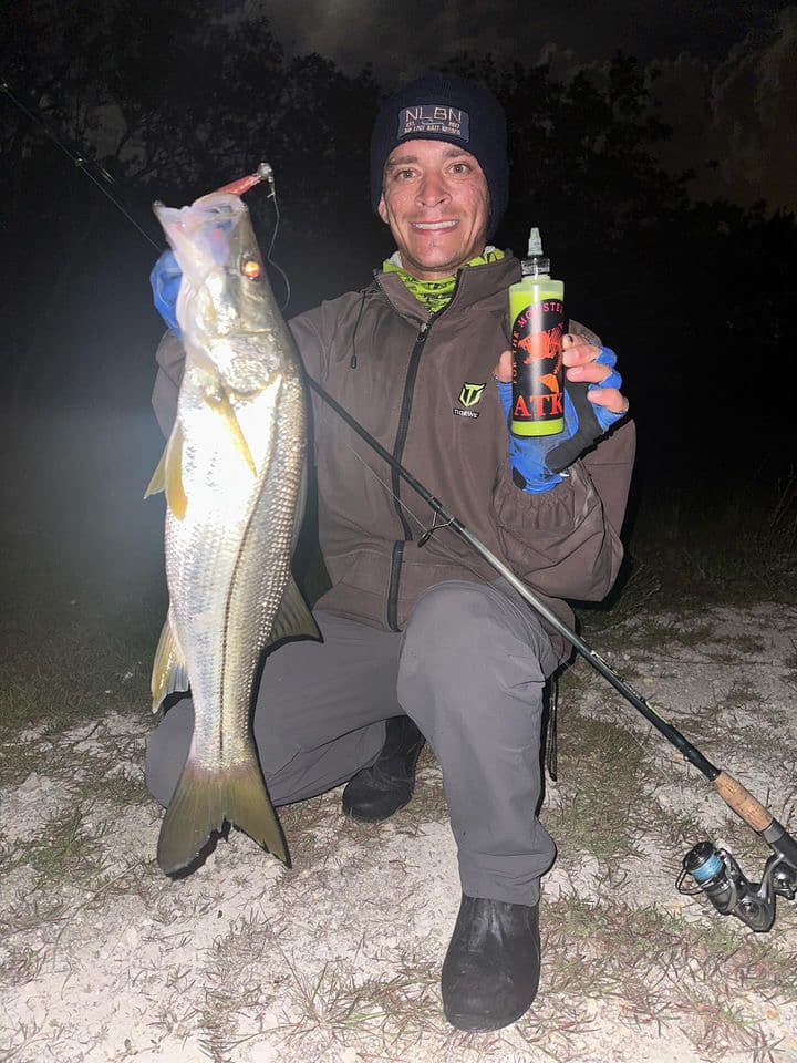Marshal Slattery's snook caught on first cast with Slay Sauce
