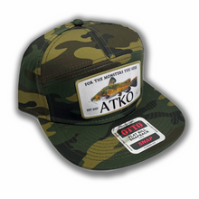 Camo 7 Panel Flat Bill Flathead Hat