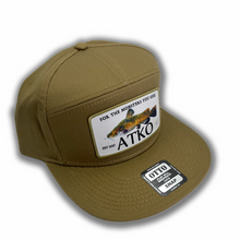 Camo 7 Panel Flat Bill Flathead Hat