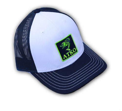 Atko Blue White Snapback Hat