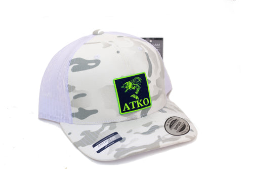 Atko White Multicam Trucker Hat